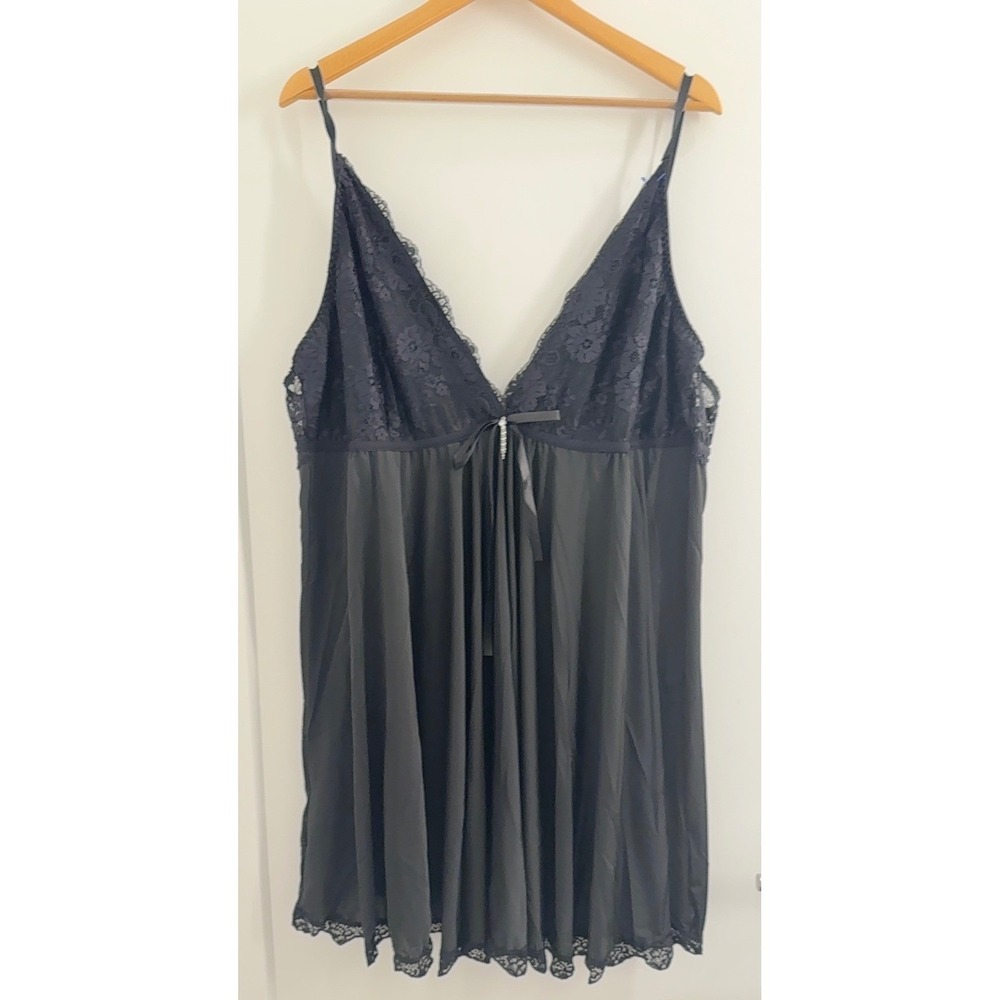 Women's Plus Size Floral Lace Slip Mini Dress Size 4XL Empire Waist Babydoll - Picture 1 of 9